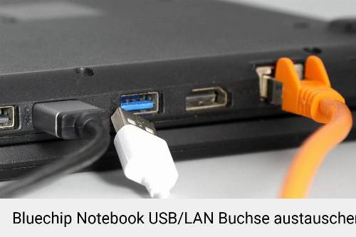 Bluechip Laptop USB/LAN Buchse-Reparatur