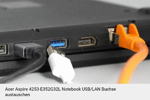 Acer Aspire 4253-E352G32L Laptop USB/LAN Buchse-Reparatur