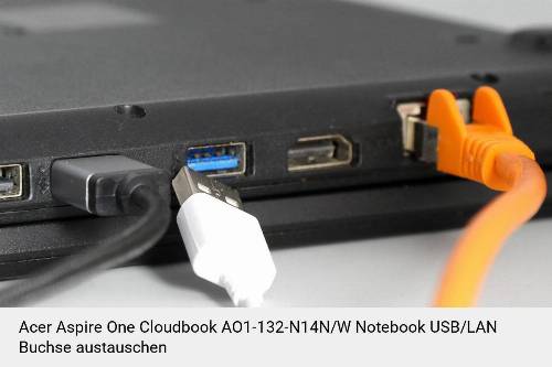 Acer Aspire One Cloudbook AO1-132-N14N/W Laptop USB/LAN Buchse-Reparatur
