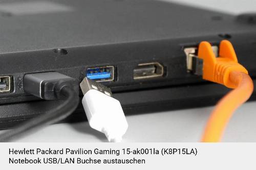 Hewlett Packard Pavilion Gaming 15-ak001la (K8P15LA) Laptop USB/LAN Buchse-Reparatur