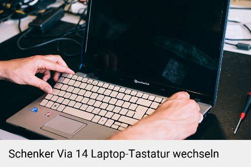Schenker Via 14 Laptop Tastatur-Reparatur