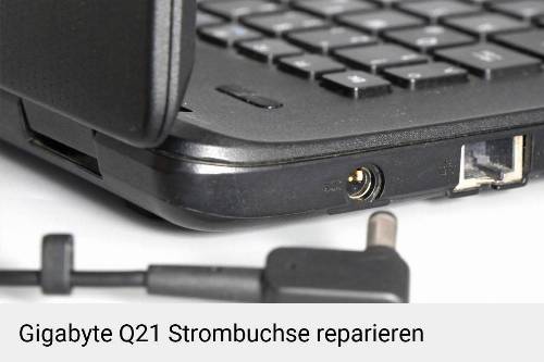 Netzteilbuchse Gigabyte Q21 Notebook-Reparatur